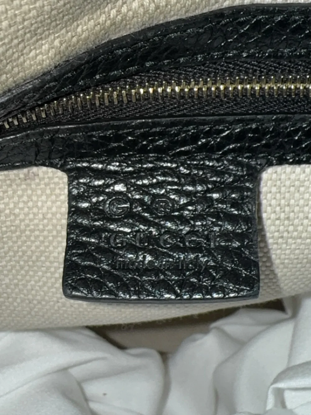 Gucci Soho Black Pebbled Leather Hobo Bag with Tassel